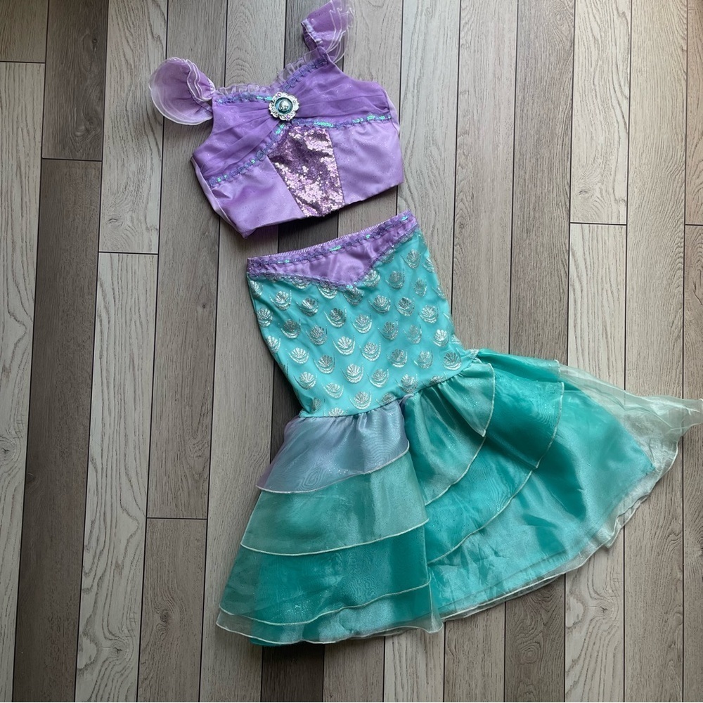 Mermaid Princess Disney Store Kids Costume - Purple and Green
